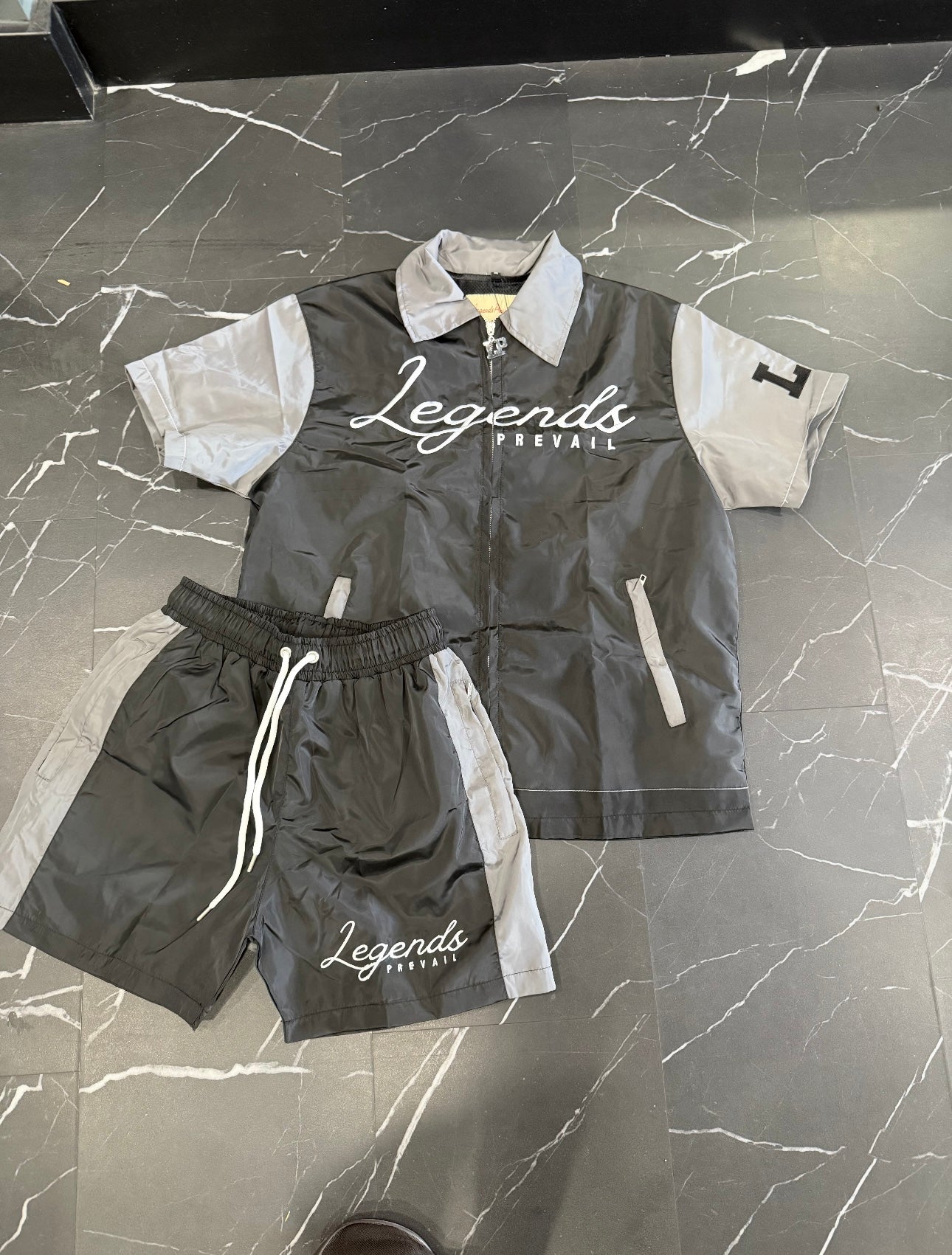 LP Windbreaker Set Shortsleeves Grey/Black