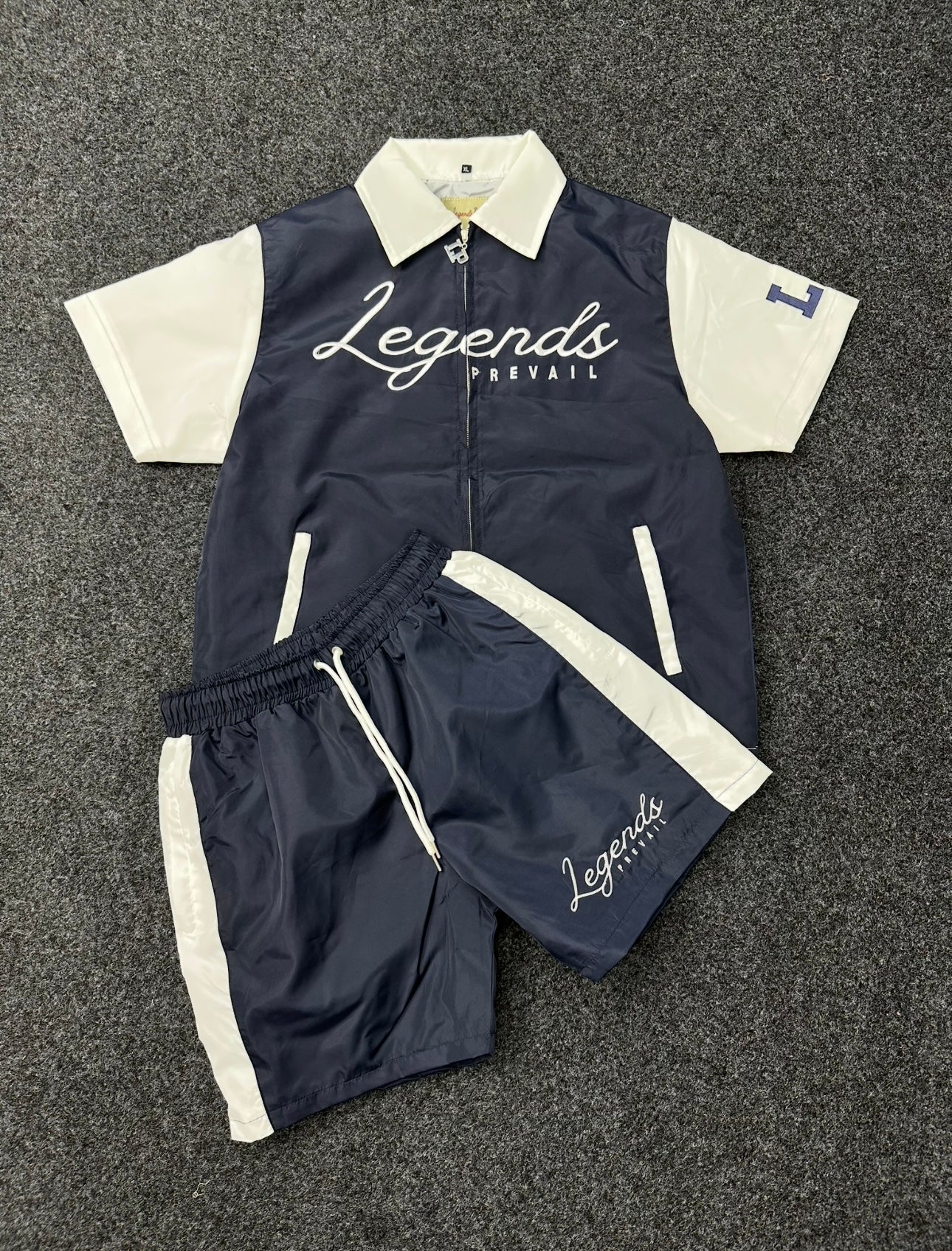 LP Windbreaker Set Shortsleeve Navy/White