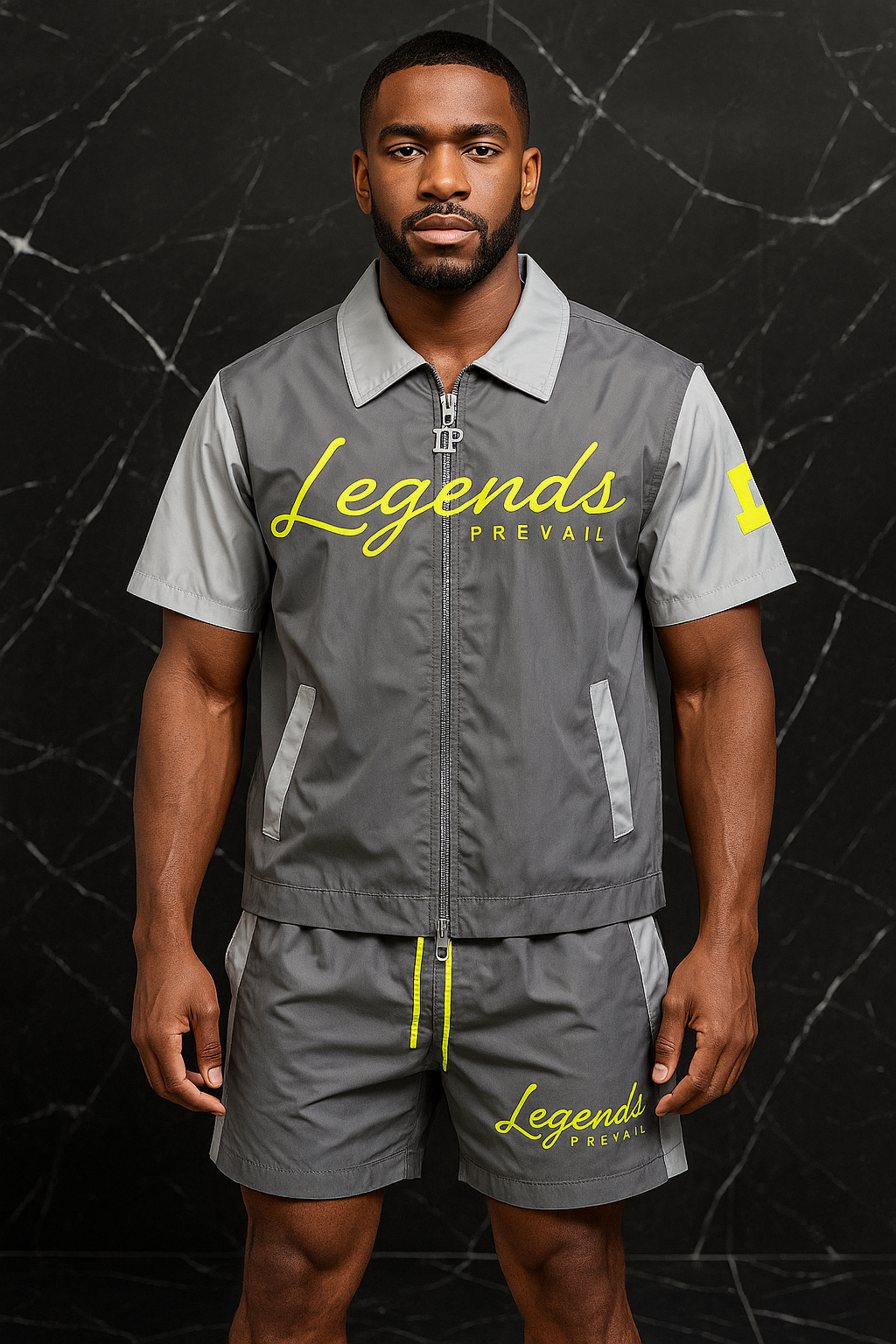 LP Windbreaker Set Shortsleeves Neon Green