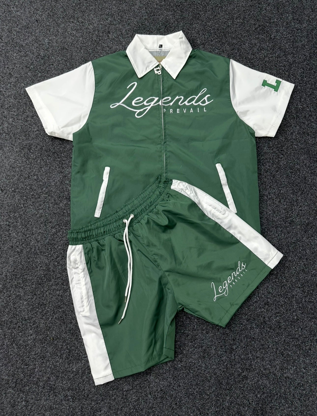 LP Windbreaker Set Shortsleeve Green/White