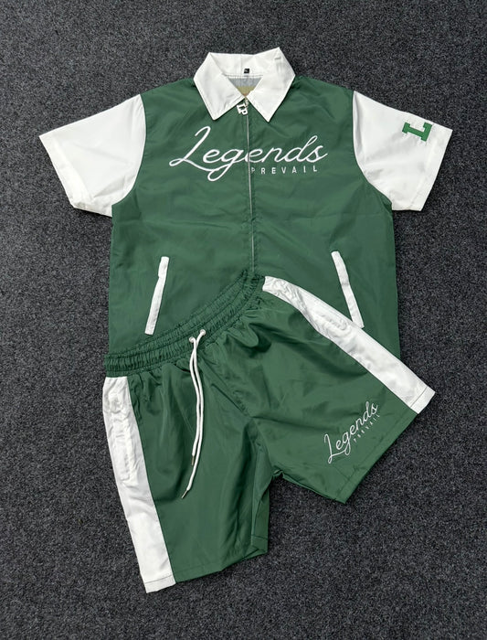 LP Windbreaker Set Shortsleeve Green/White