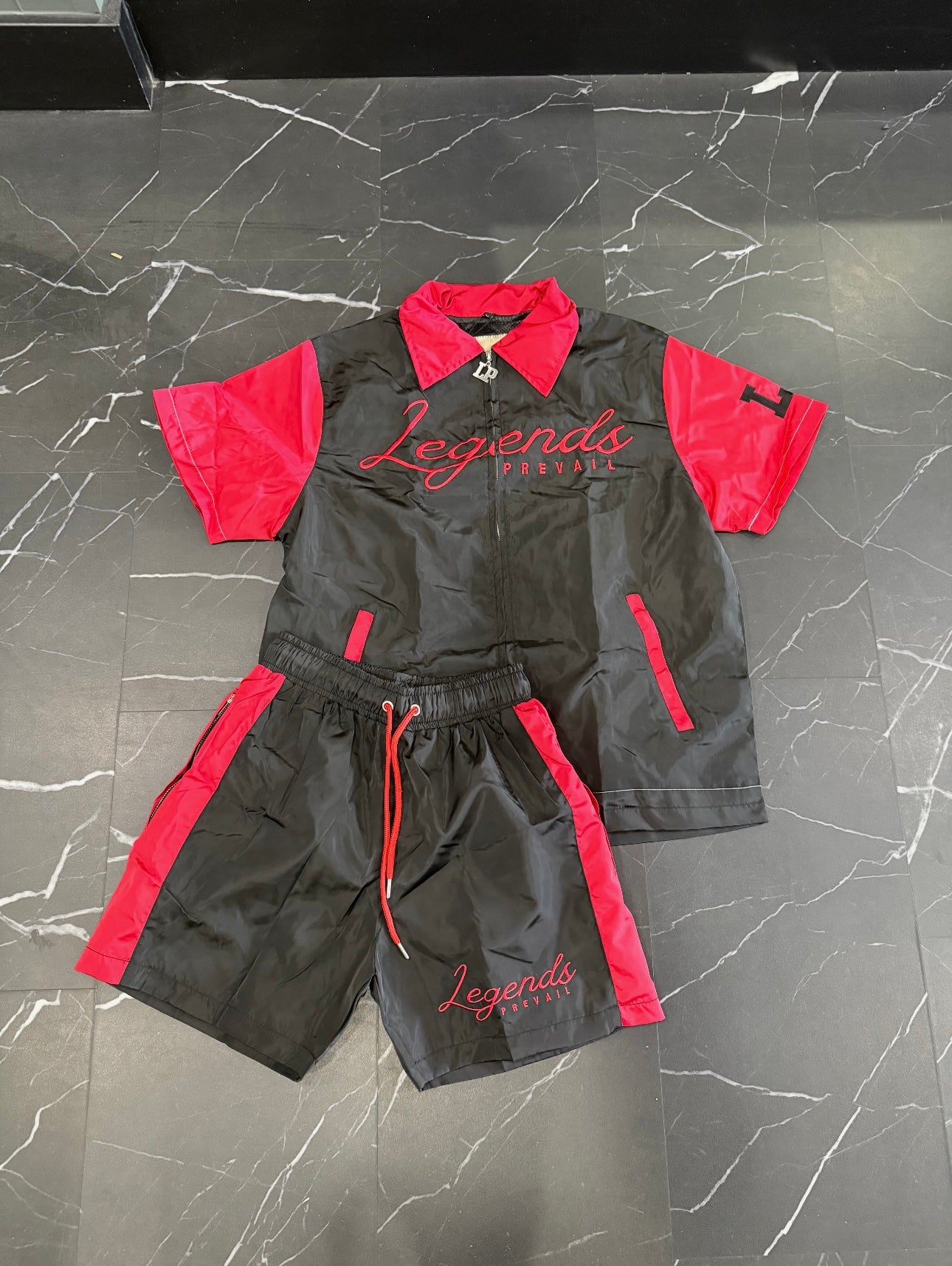 LP Windbreaker Set Shortsleeve Red/Black