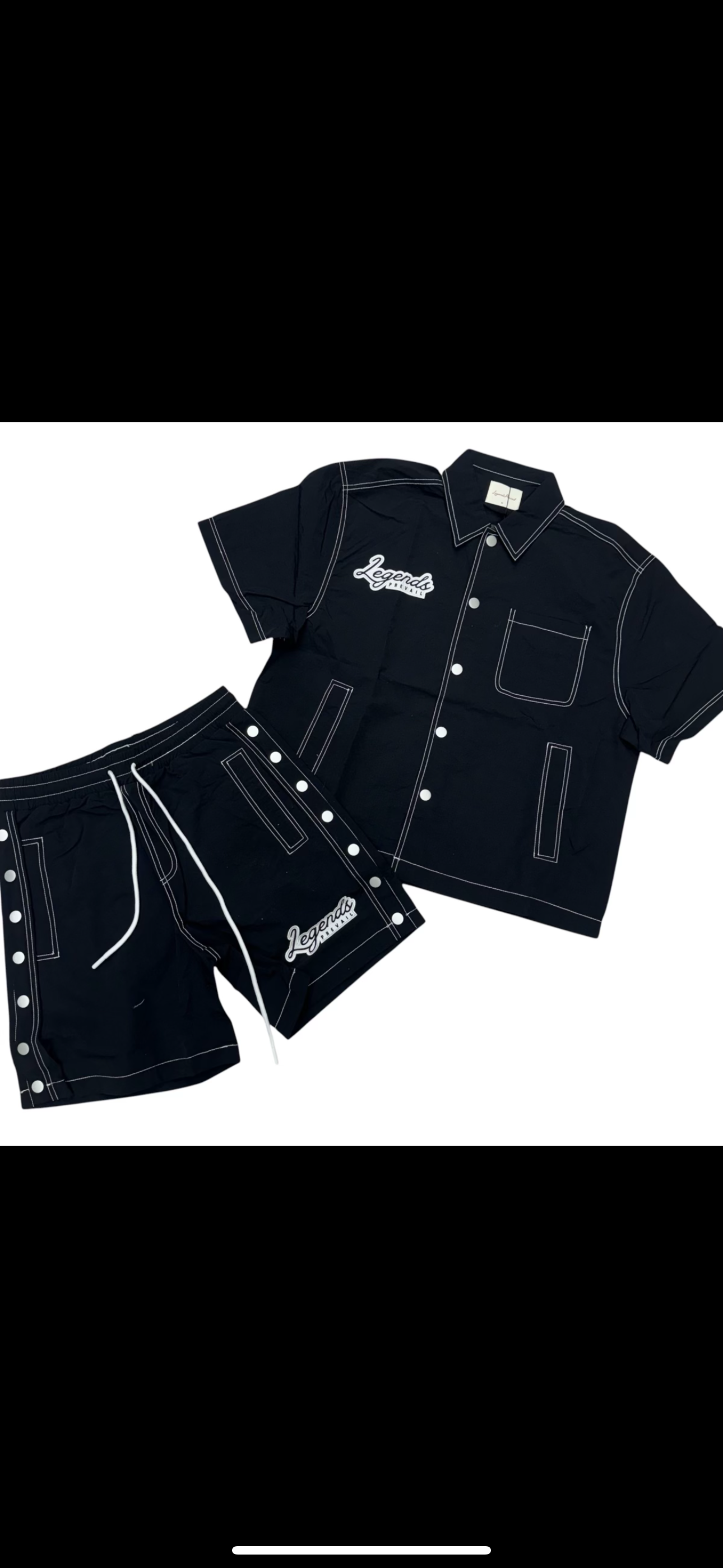 Legends Prevail Black Short Set