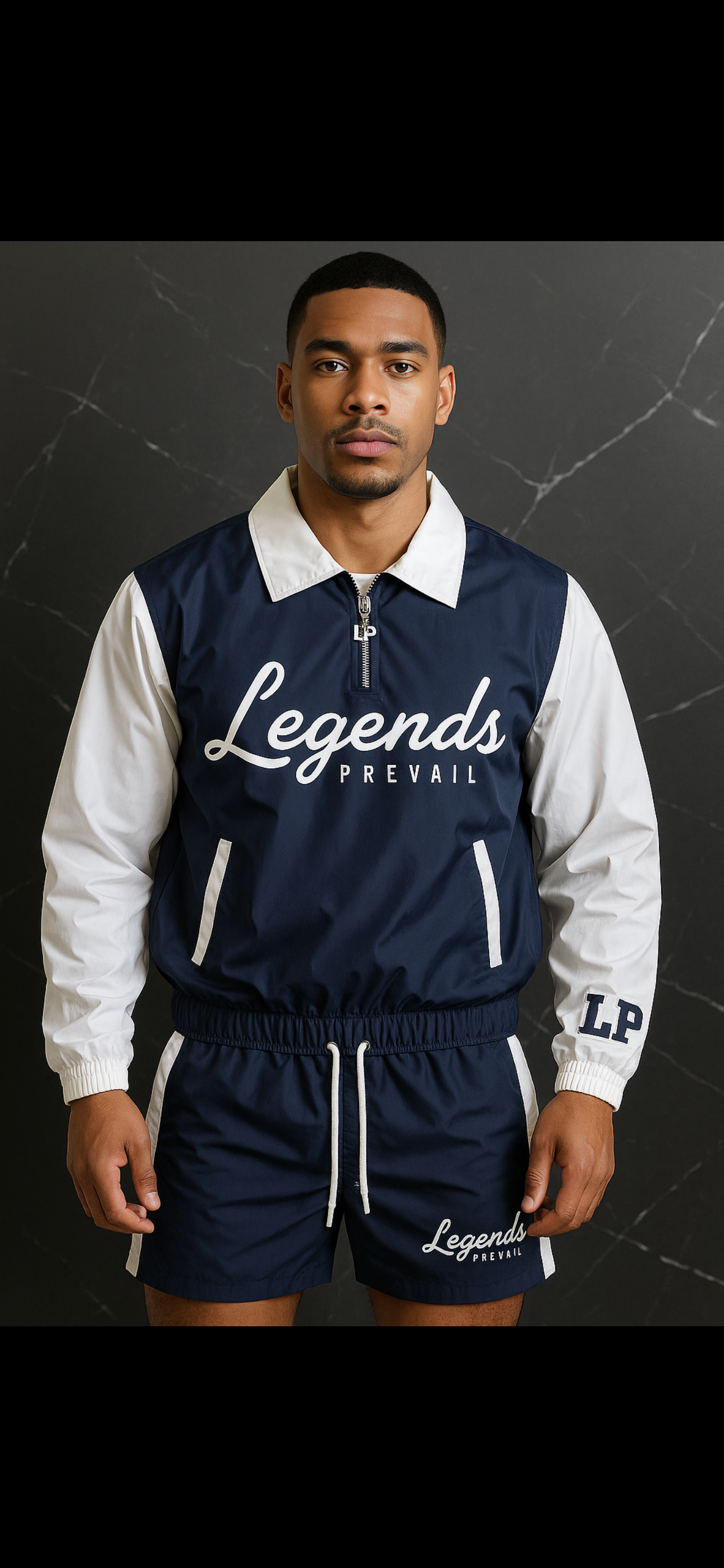 setupexe ハートワッペン スタートラックジャケット パーカー LP Windbreaker Set Navy Blue – Legends Prevail