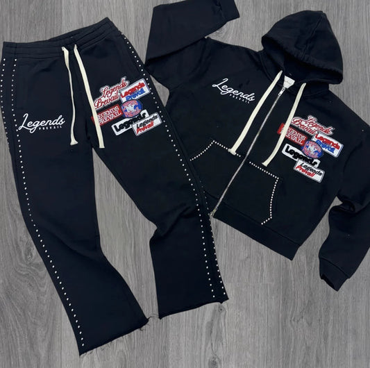 Legends Prevail Black Patch Sweatsuit