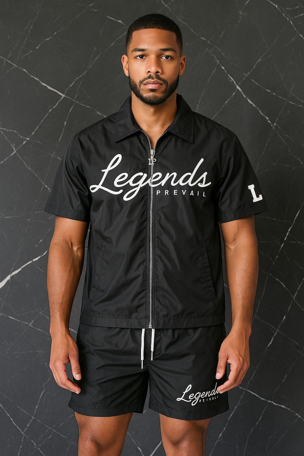 LP Windbreaker Set Shortsleeve Black