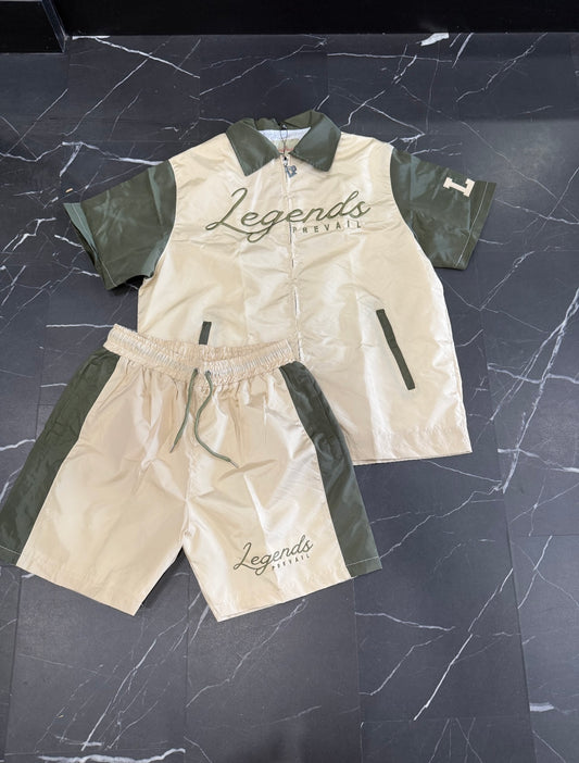 LP Windbreaker Set Shortsleeves Olive Green