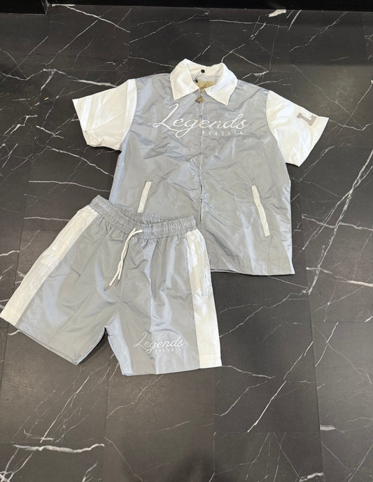 LP Windbreaker Set Shortsleeves Grey/White