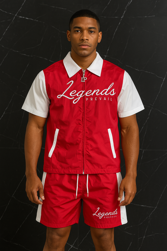 LP Windbreaker Set Shortsleeves Red/White