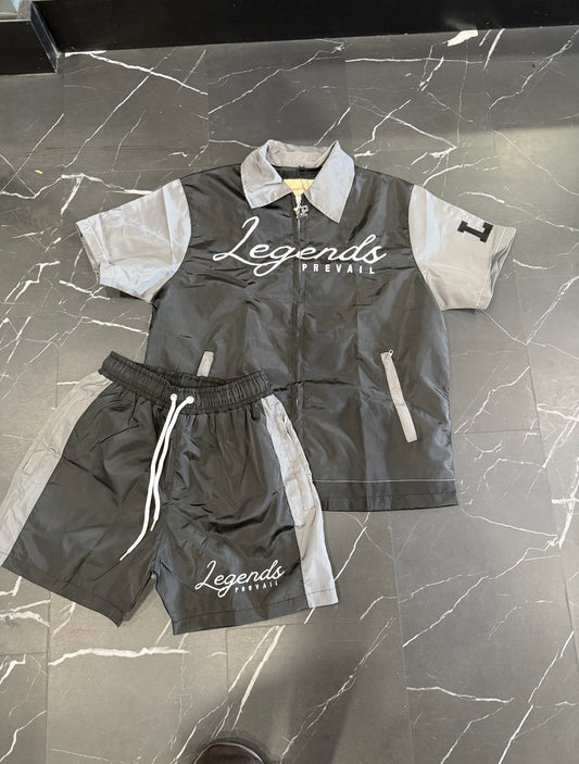 LP Windbreaker Set Shortsleeves Grey/Black