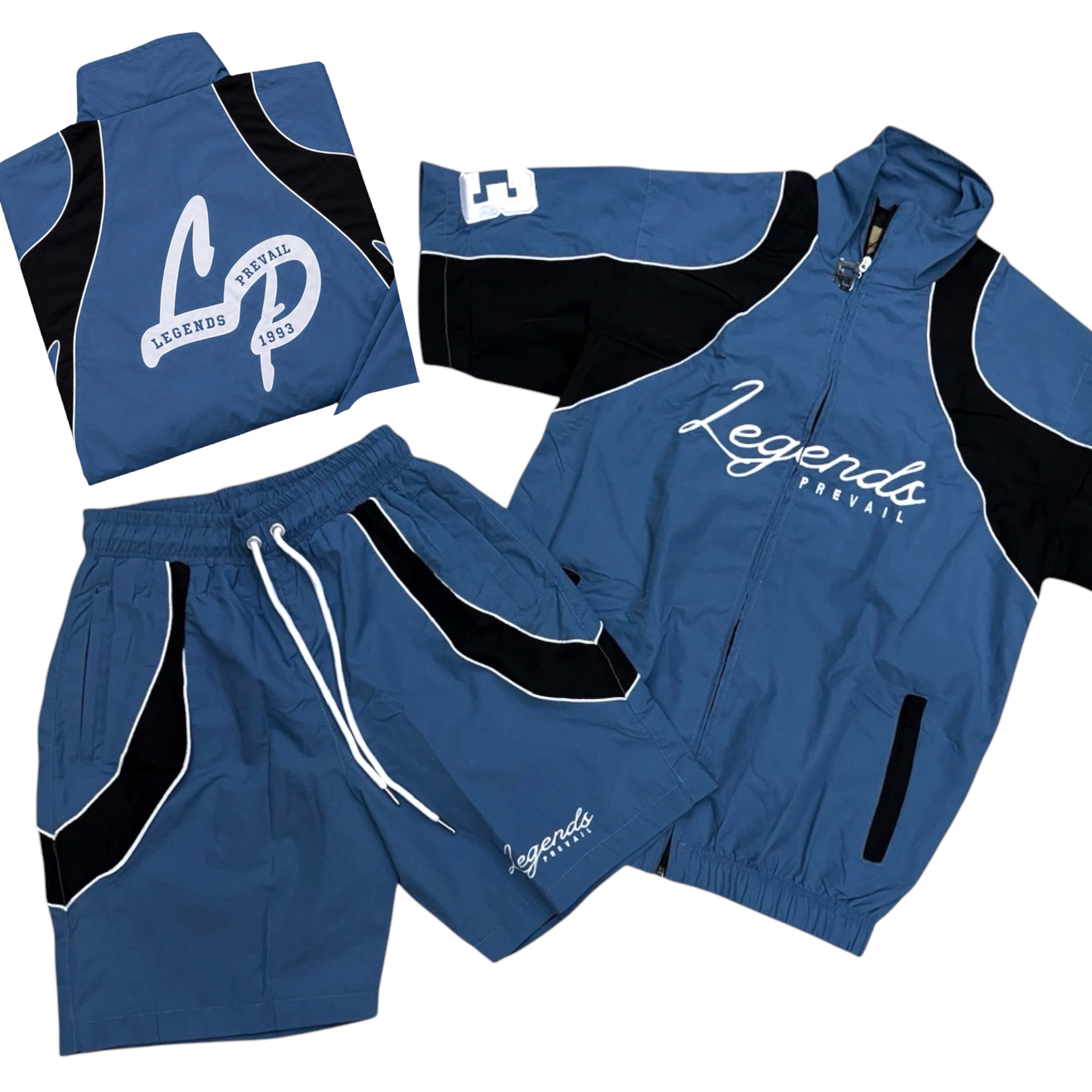 Blue/Blk Crinkle Set