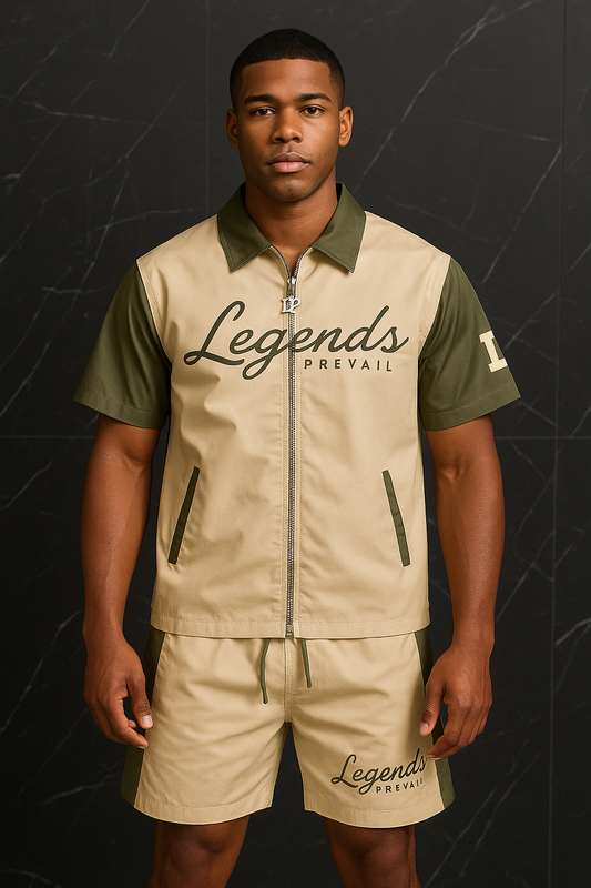 LP Windbreaker Set Shortsleeves Olive Green