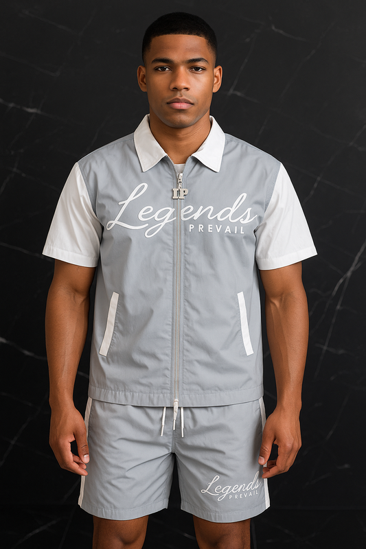 LP Windbreaker Set Shortsleeves Grey/White