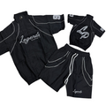 Blk Reflective Crinkle Set