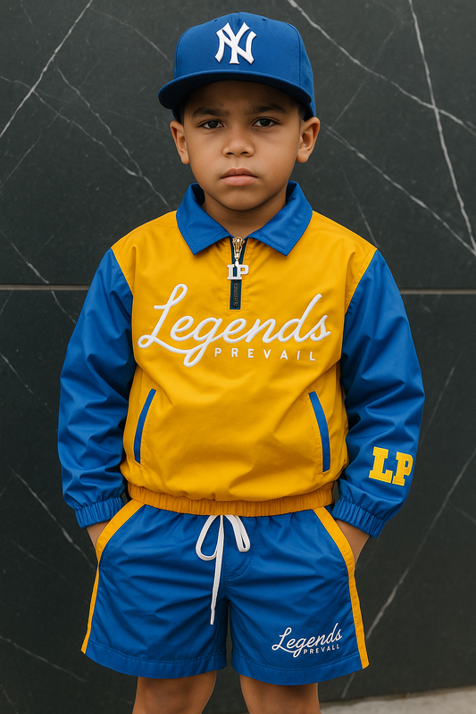 Kids Windbreaker Set Yellow