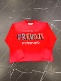 Red Color Block Long Sleeve