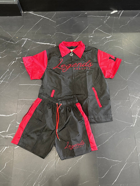 LP Windbreaker Set Shortsleeve Red/Black