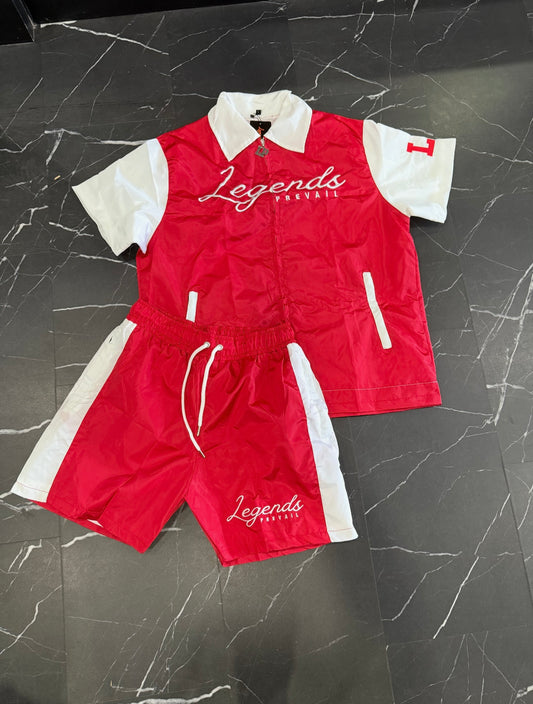 LP Windbreaker Set Shortsleeves Red/White