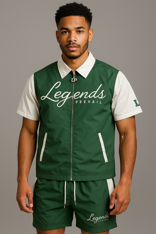 LP Windbreaker Set Shortsleeve Green/White
