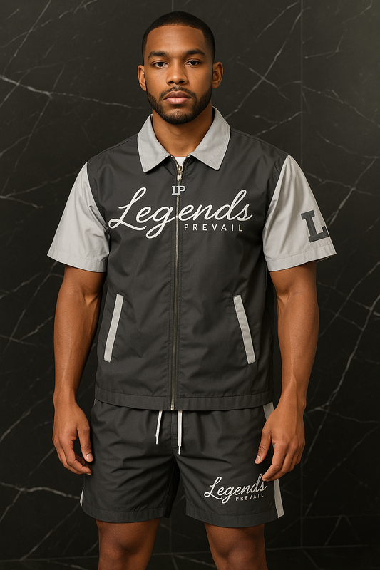 LP Windbreaker Set Shortsleeves Grey/Black