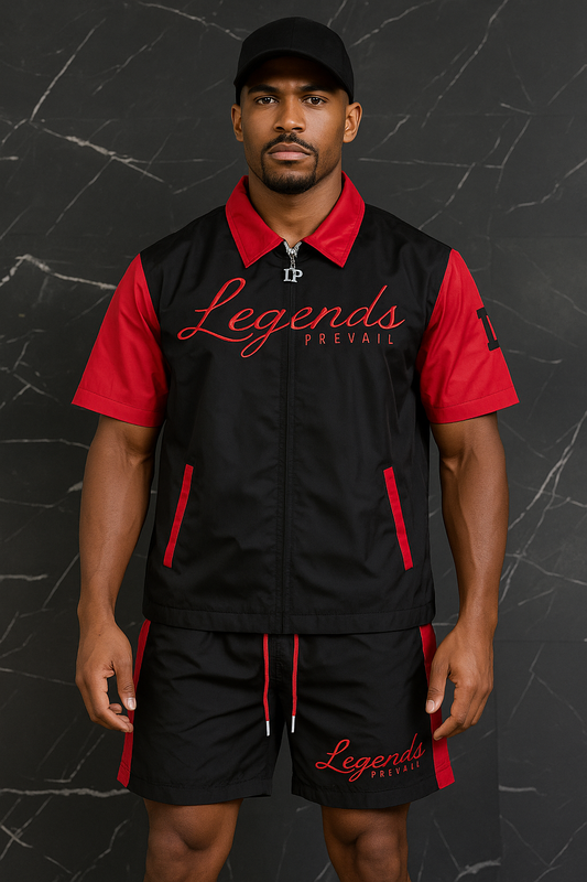 LP Windbreaker Set Shortsleeve Red/Black