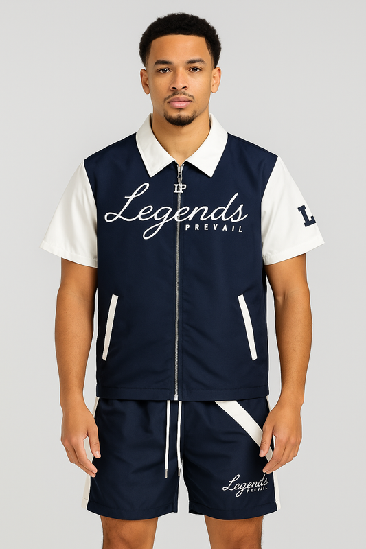 LP Windbreaker Set Shortsleeve Navy/White