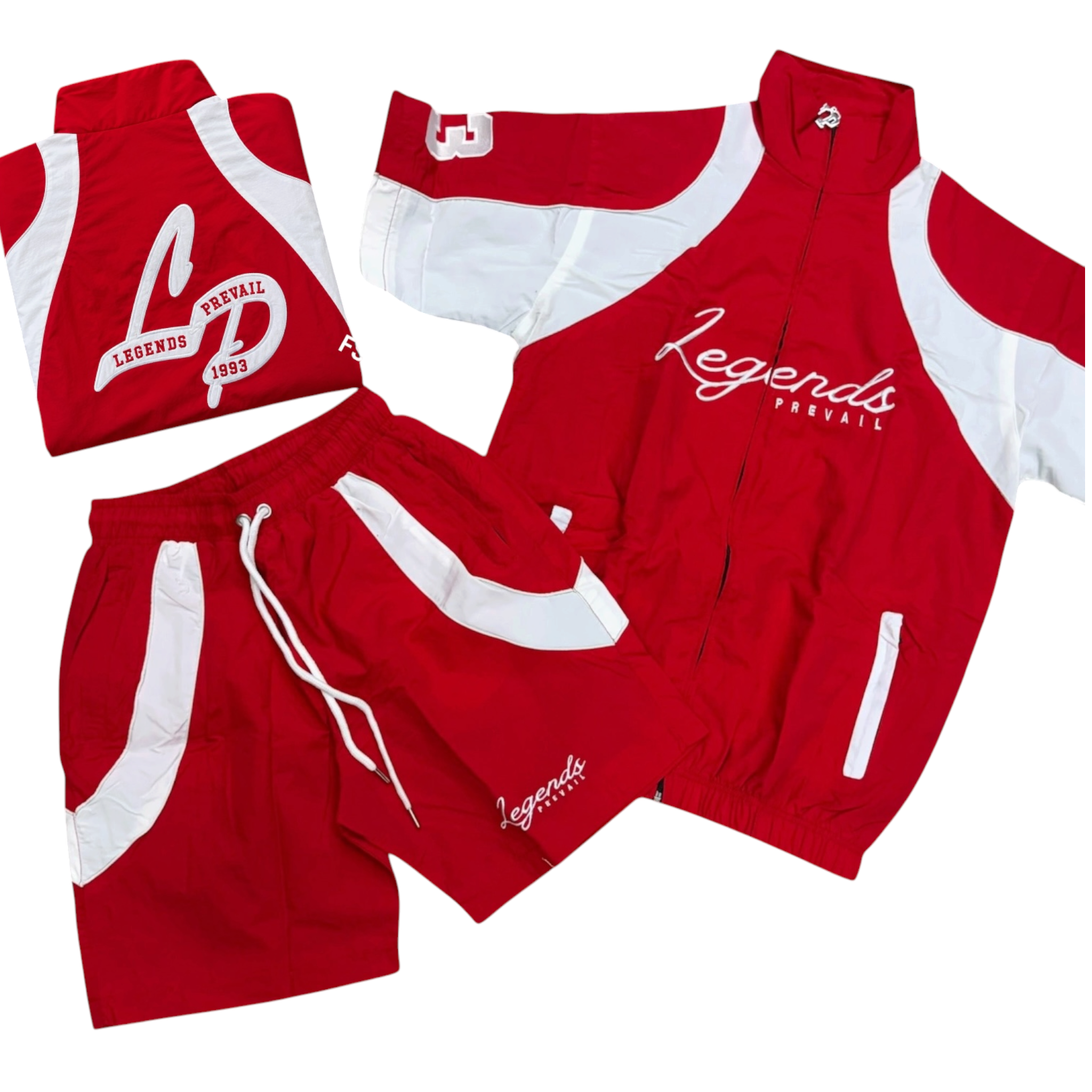 Red/Wht Crinkle Set