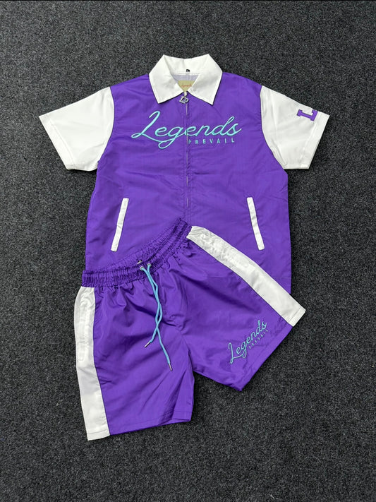 LP Windbreaker Set Shortsleeve Purple