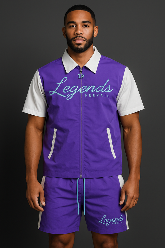 LP Windbreaker Set Shortsleeve Purple