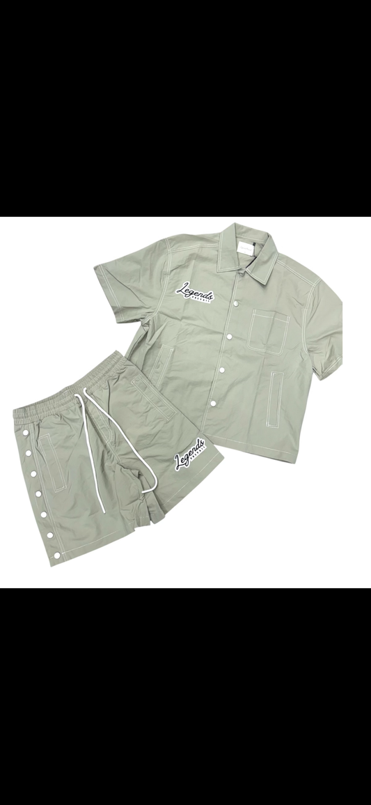 Legends Prevail Grey Short Set
