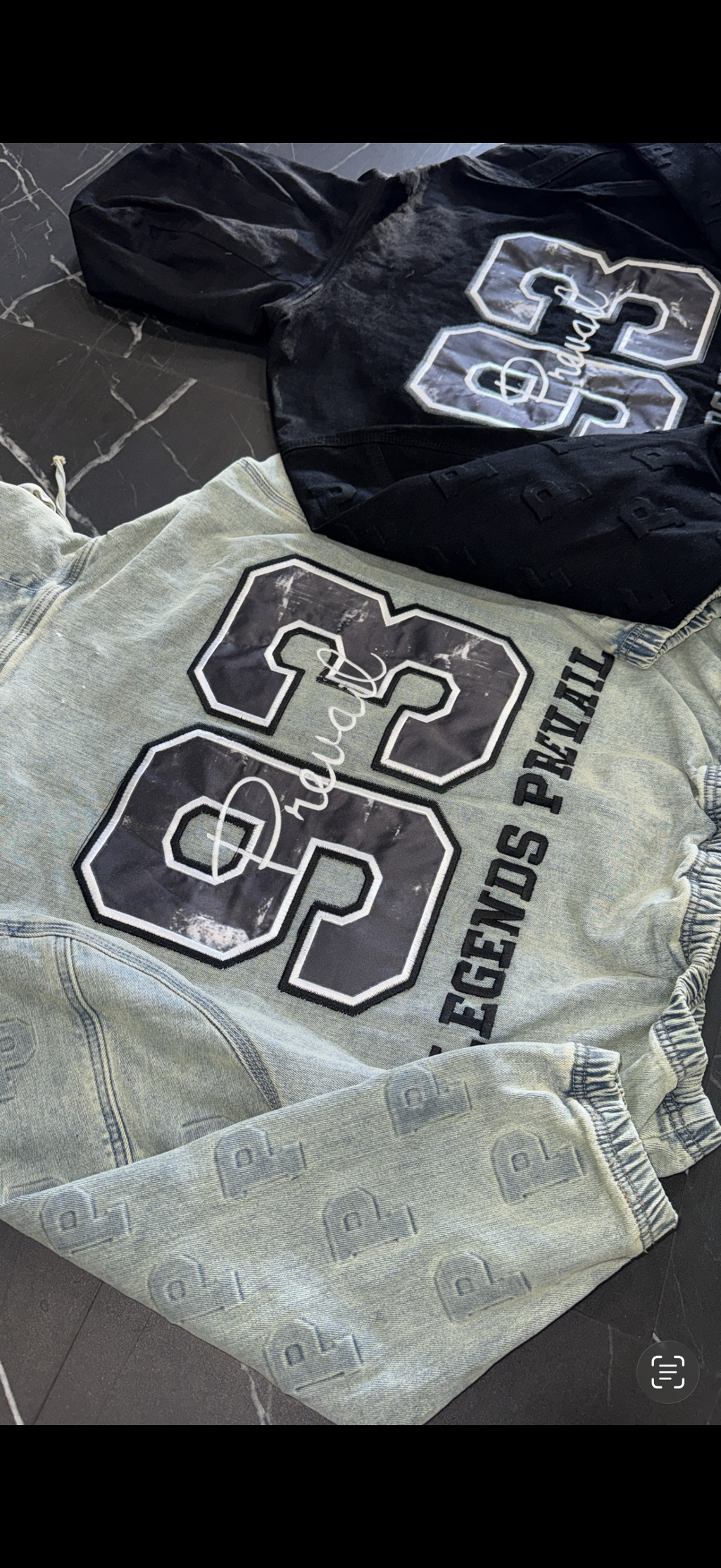 Legends Prevail Denim Set (cut crop)