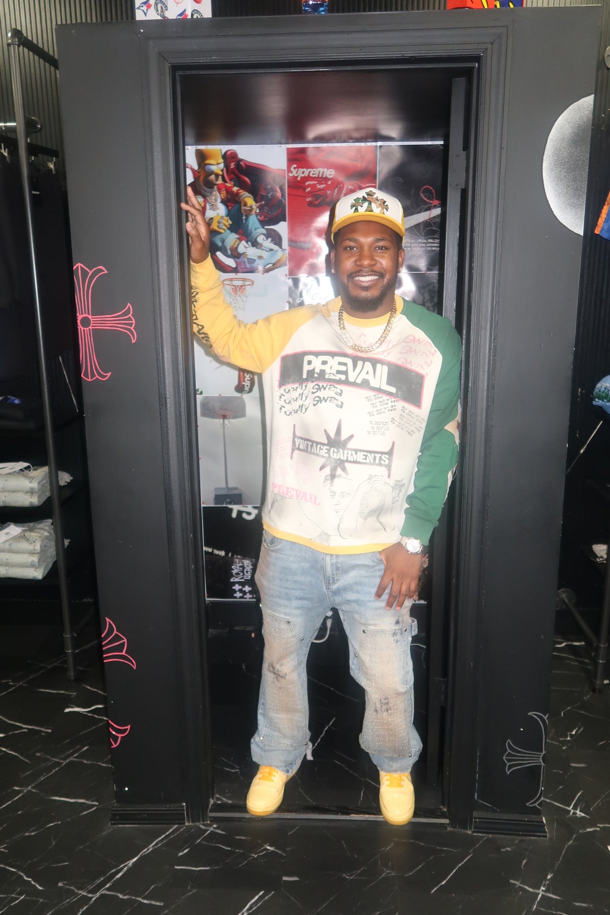 Swag Color Block Long Sleeve - Yellow / Green