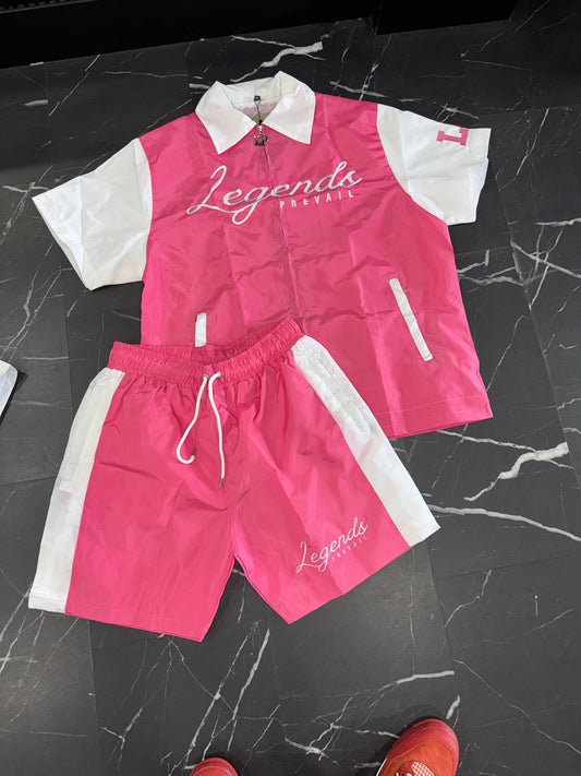 LP Windbreaker Set Shortsleeve Pink