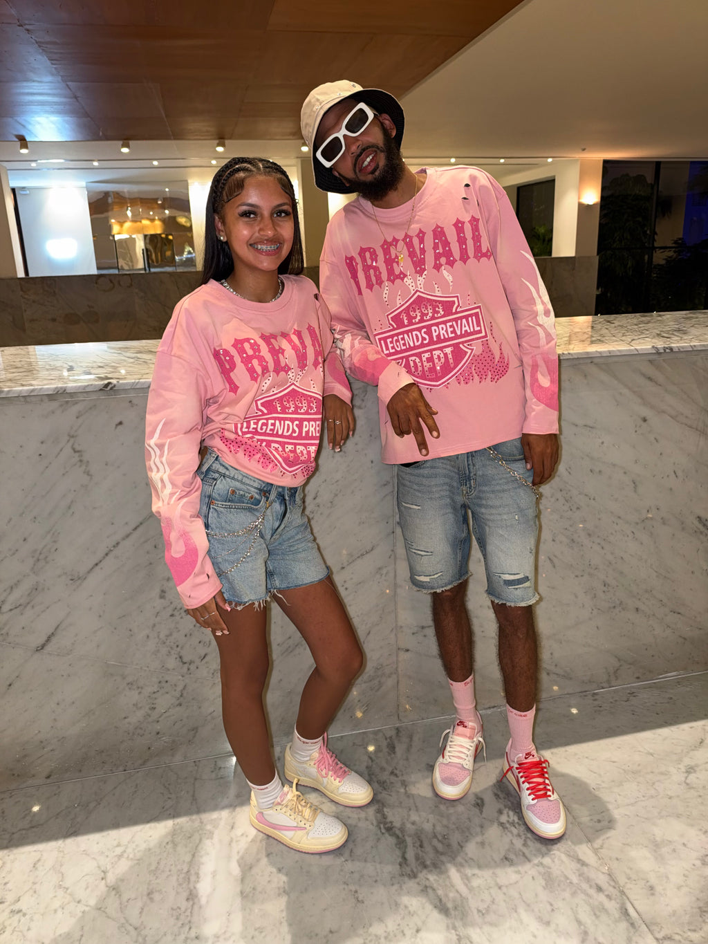 Motor Flames Long Sleeve - Pink