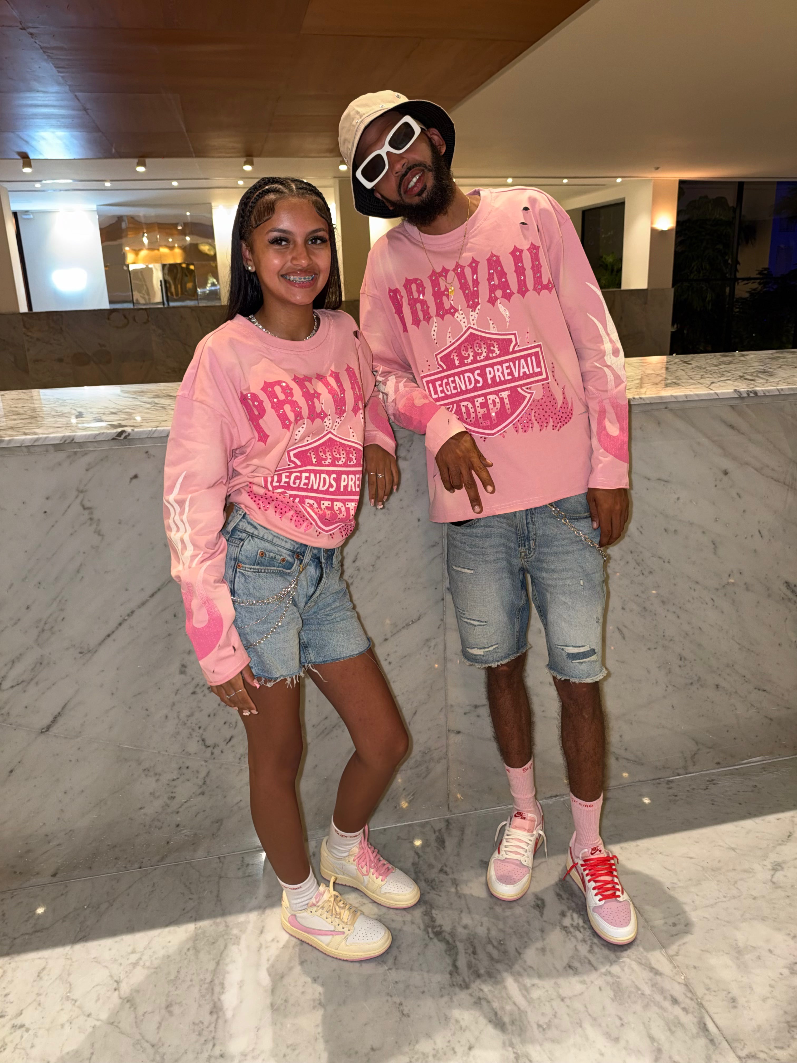 Motor Flames Long Sleeve - Pink