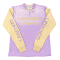 Twofer Crew Neck - Purple / Cream