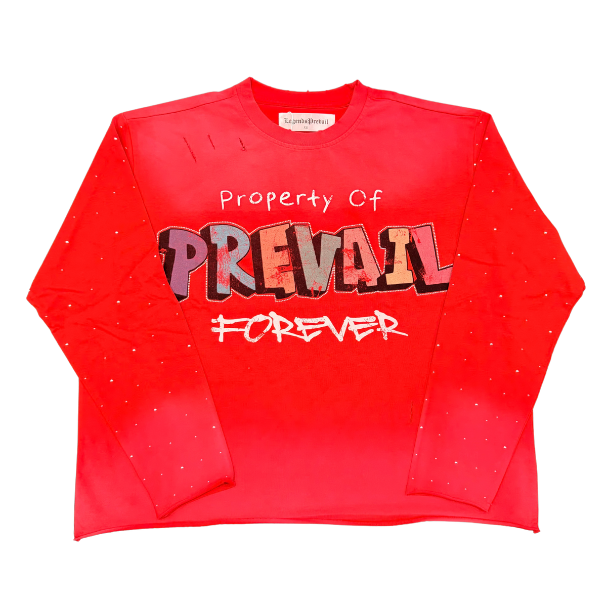 Red Color Block Long Sleeve