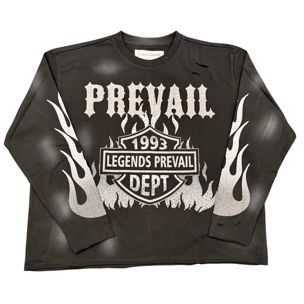 Motor Flames Long Sleeve - Black